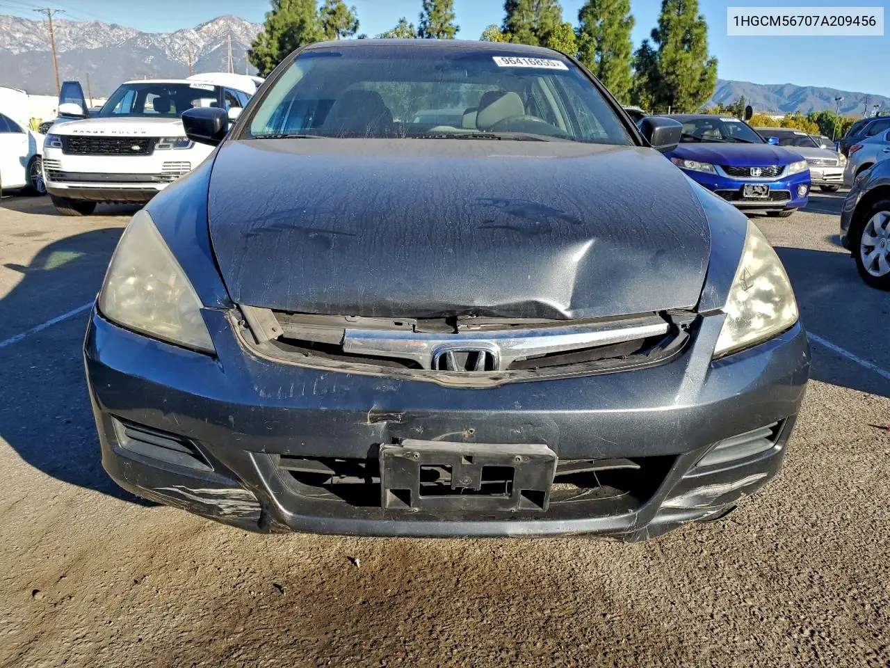 1HGCM56707A209456 2007 Honda Accord Ex