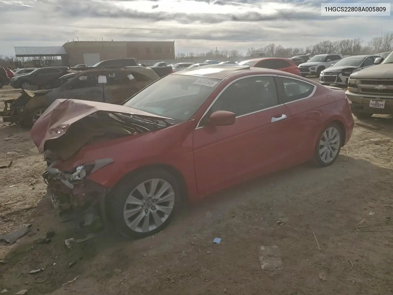 1HGCS22808A005809 2008 Honda Accord Exl