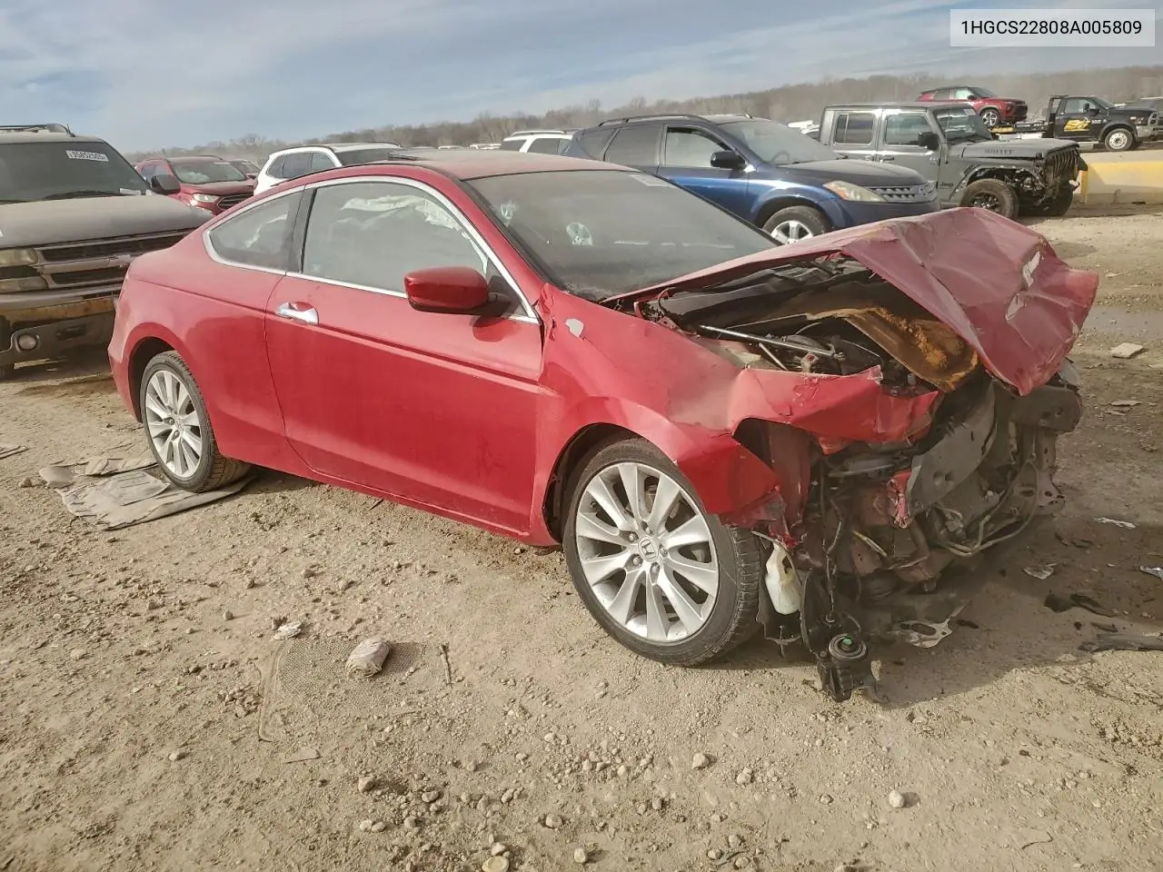 1HGCS22808A005809 2008 Honda Accord Exl