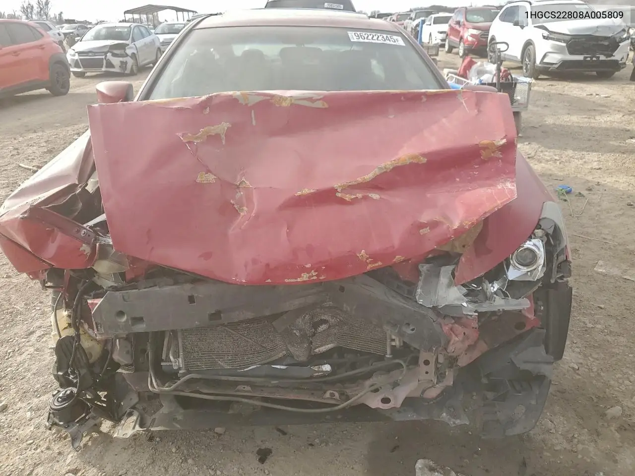 1HGCS22808A005809 2008 Honda Accord Exl
