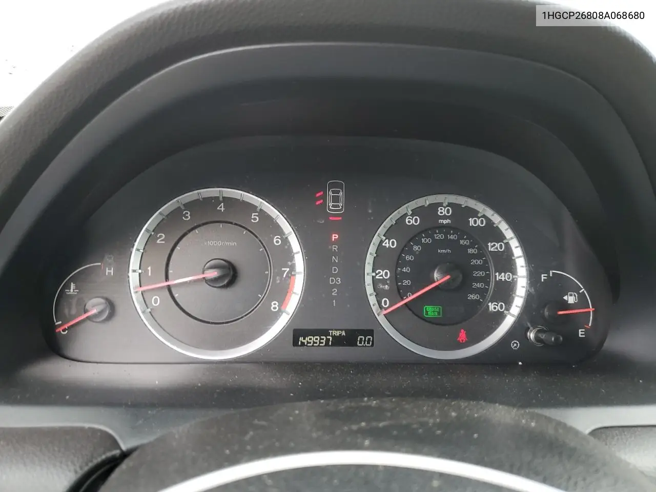 1HGCP26808A068680 2008 Honda Accord Exl