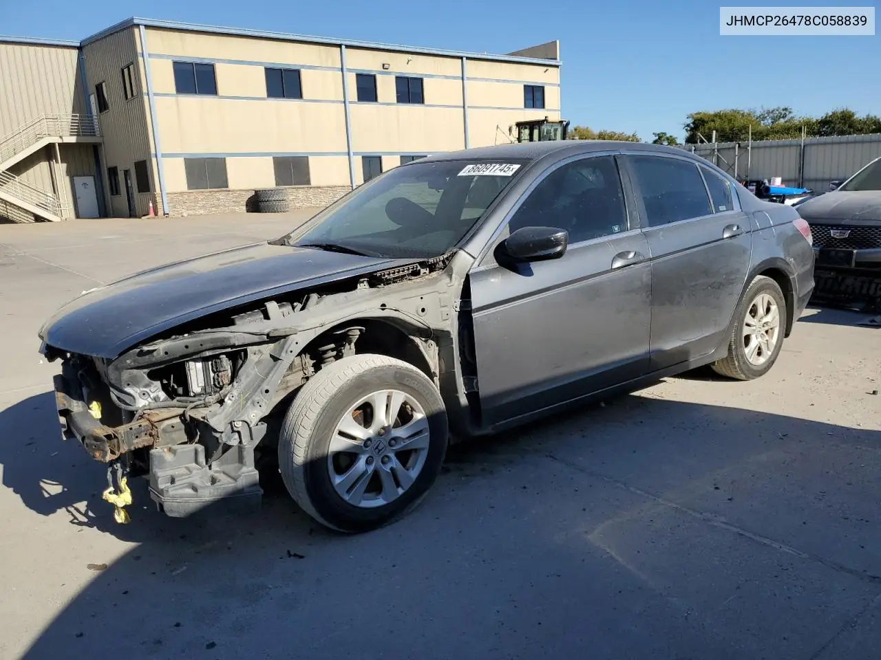 JHMCP26478C058839 2008 Honda Accord Lxp