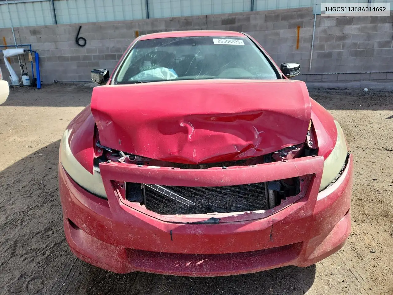 1HGCS11368A014692 2008 Honda Accord Lx-S