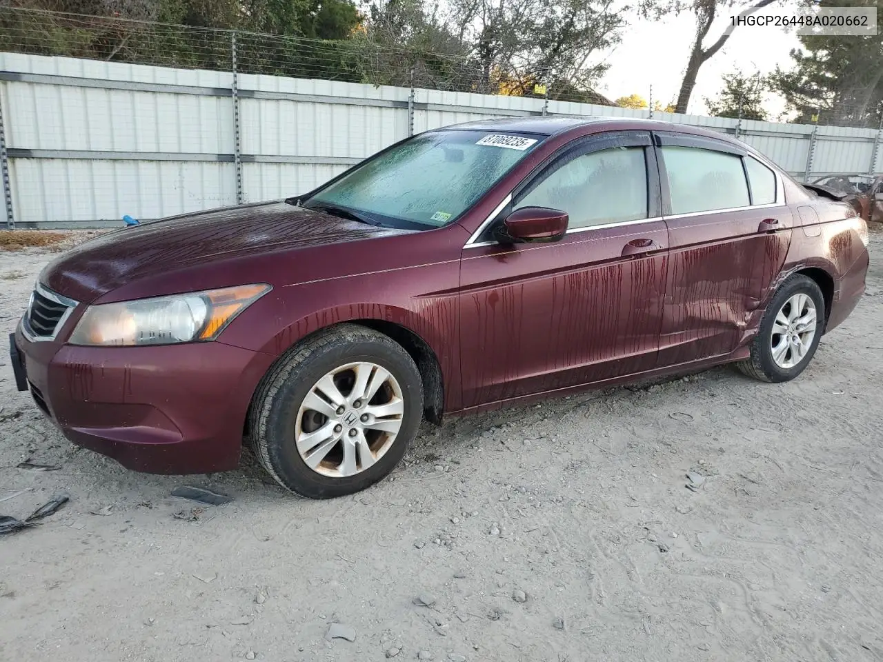 1HGCP26448A020662 2008 Honda Accord Lxp