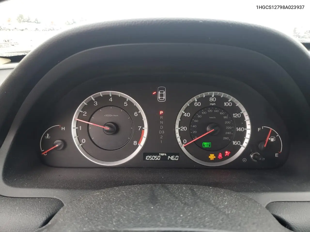 1HGCS12798A023937 2008 Honda Accord Ex