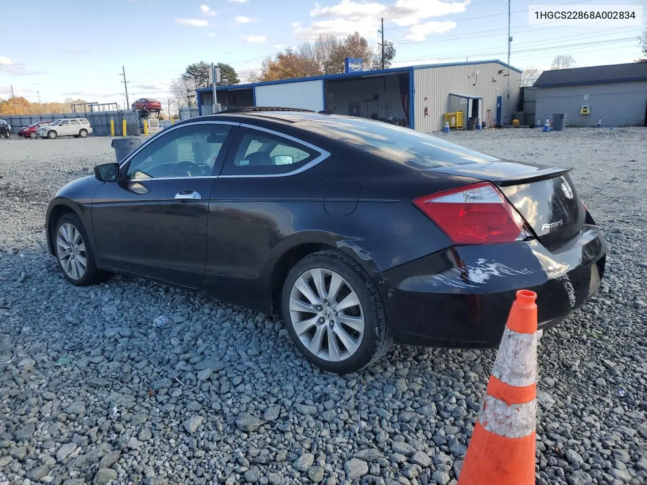 1HGCS22868A002834 2008 Honda Accord Exl