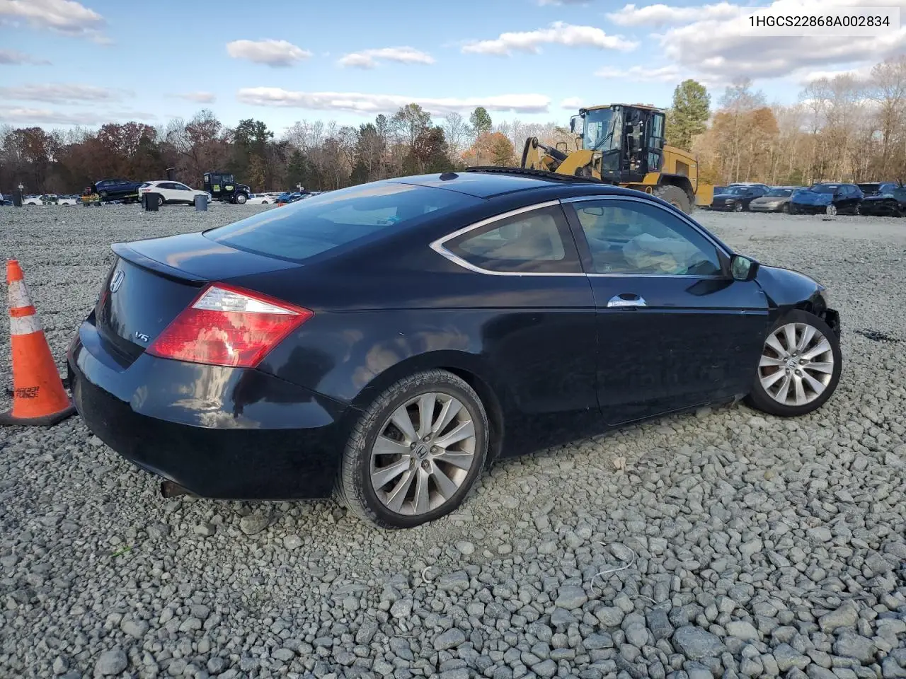 1HGCS22868A002834 2008 Honda Accord Exl