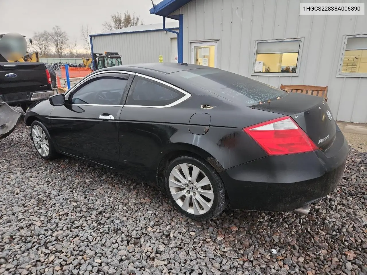 1HGCS22838A006890 2008 Honda Accord Exl