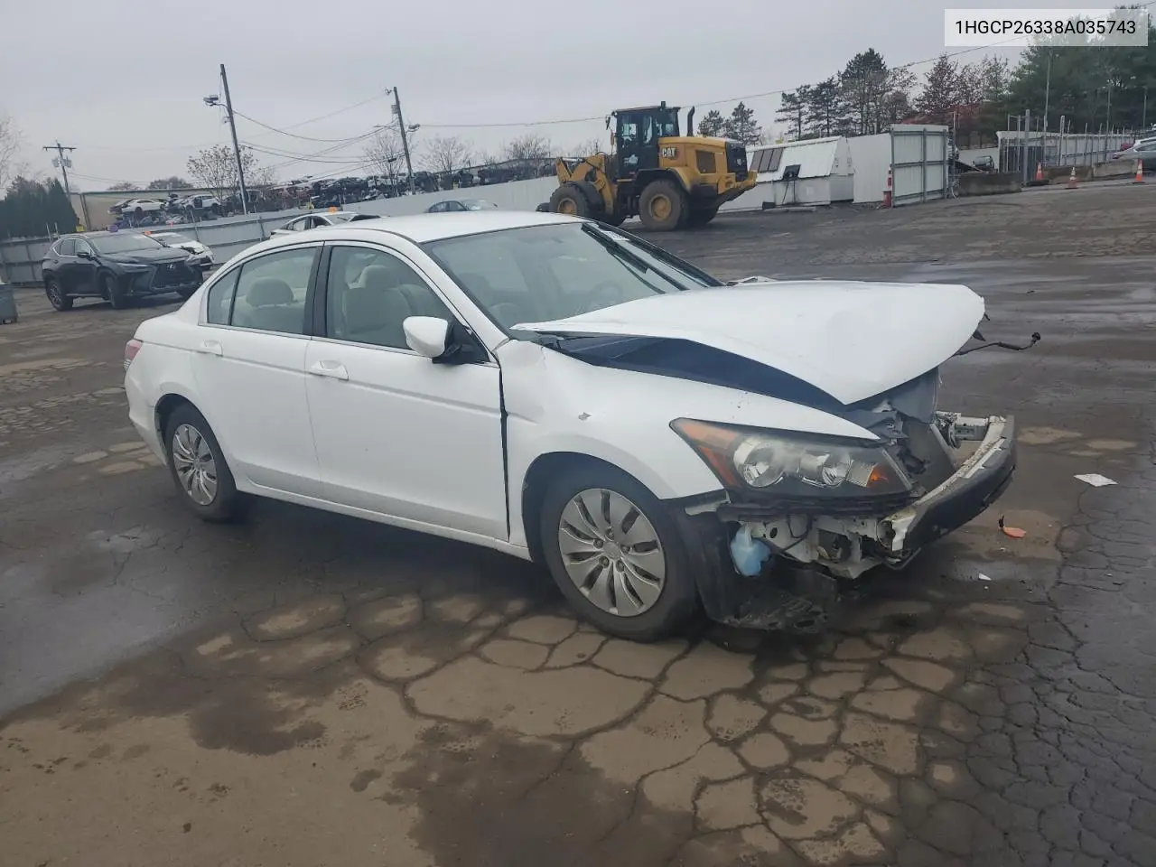 1HGCP26338A035743 2008 Honda Accord Lx