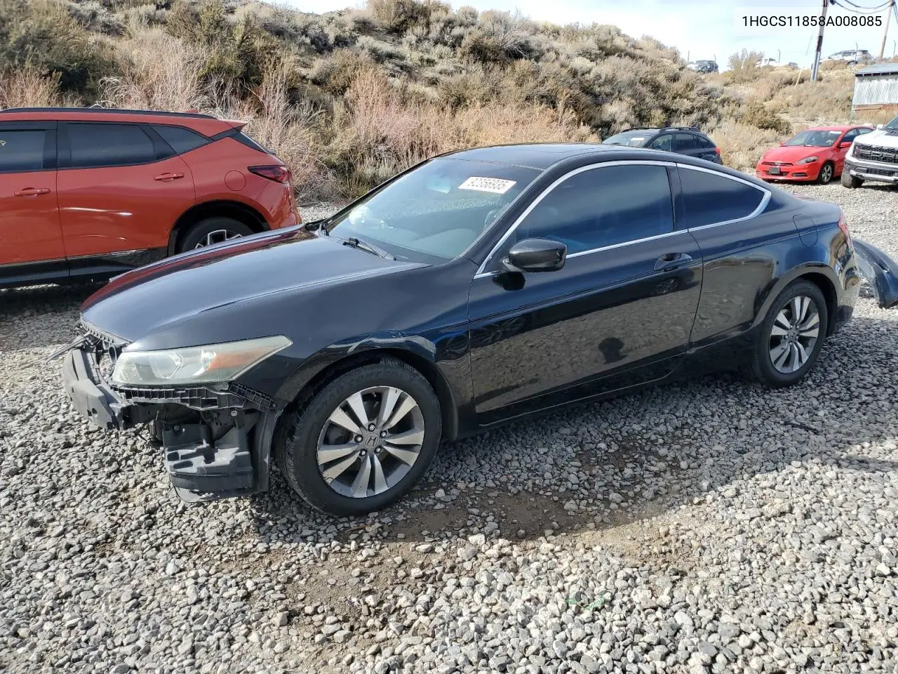 1HGCS11858A008085 2008 Honda Accord Exl