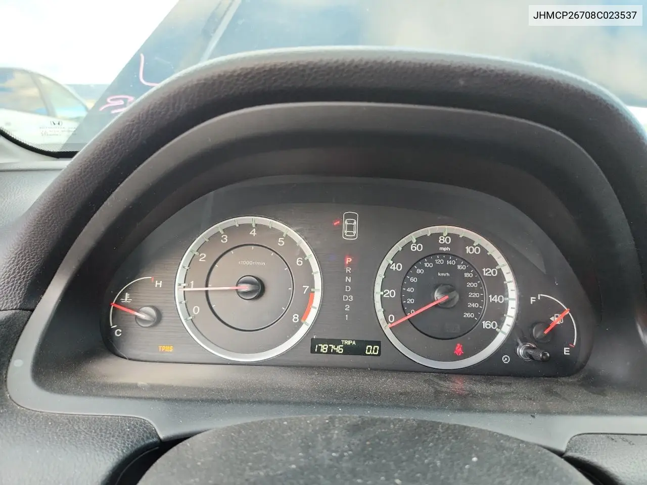 JHMCP26708C023537 2008 Honda Accord Ex