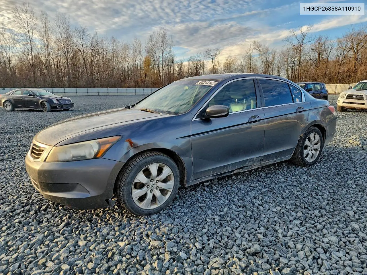 1HGCP26858A110910 2008 Honda Accord Exl