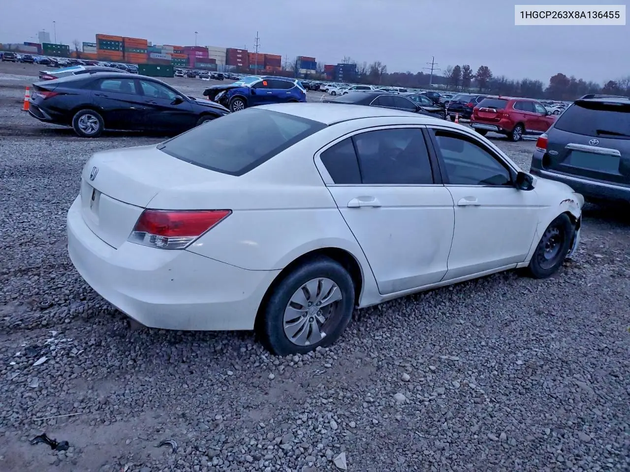 1HGCP263X8A136455 2008 Honda Accord Lx