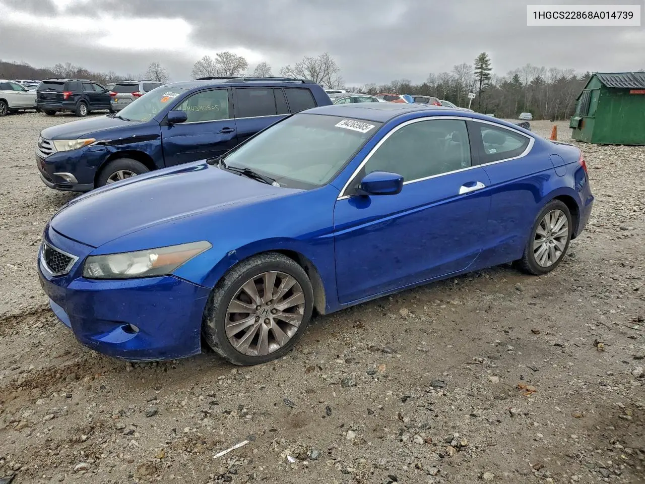 1HGCS22868A014739 2008 Honda Accord Exl