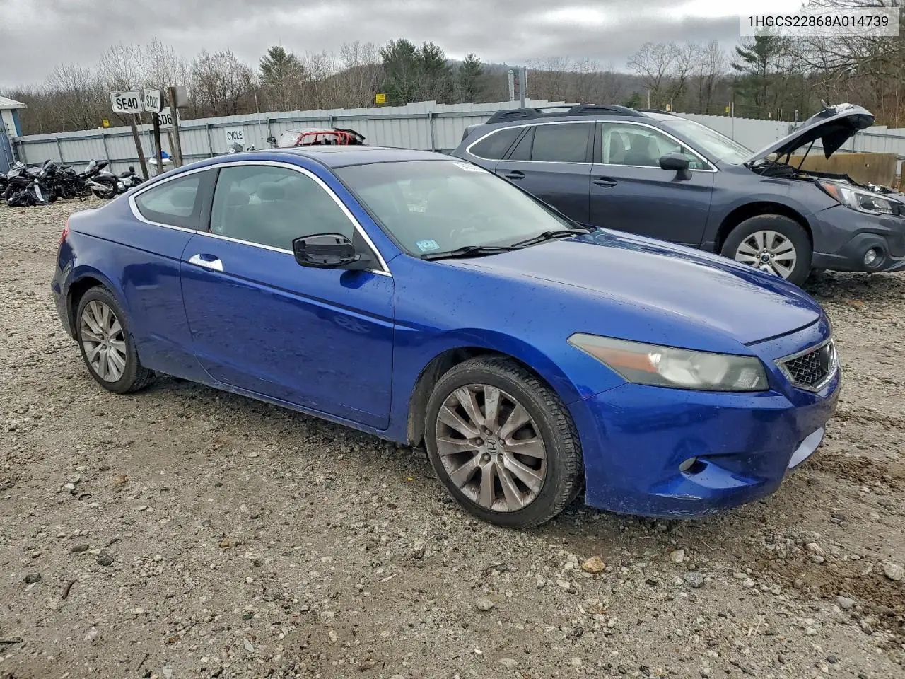 1HGCS22868A014739 2008 Honda Accord Exl