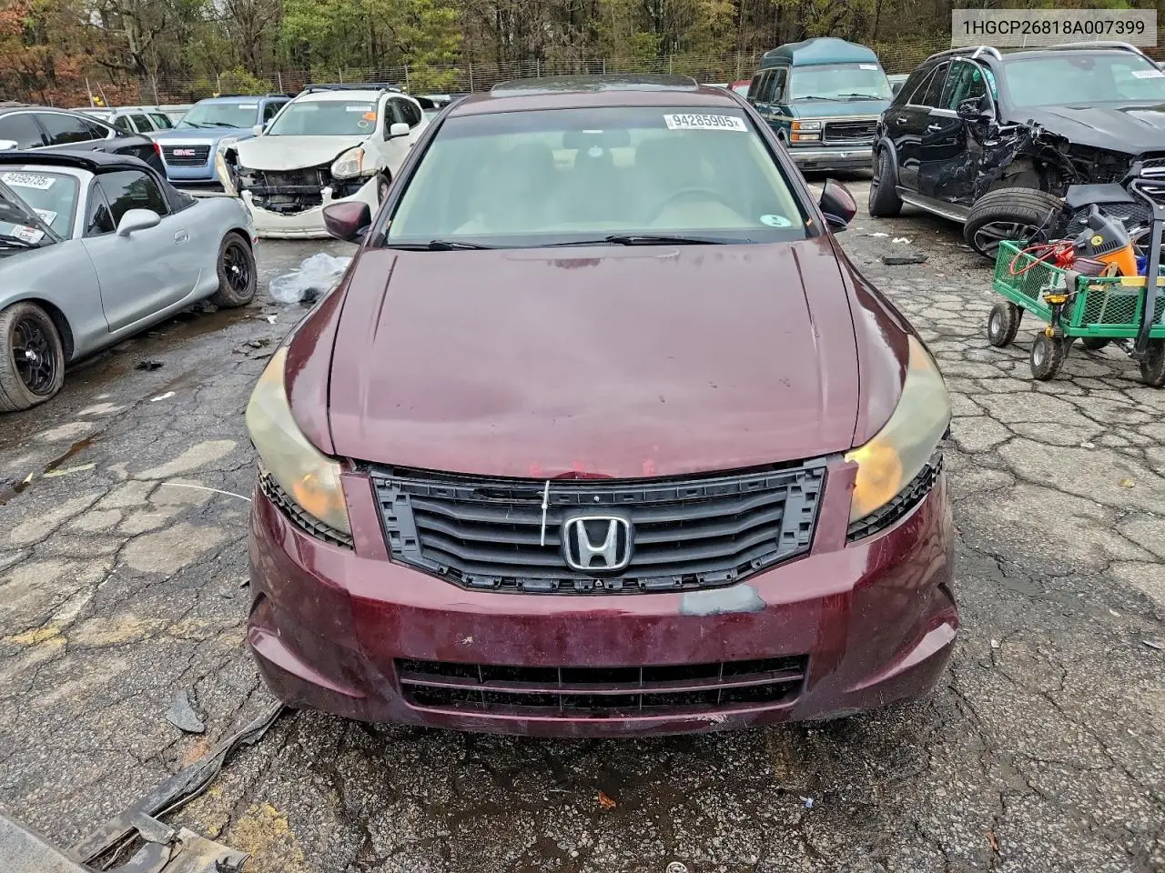 1HGCP26818A007399 2008 Honda Accord Exl