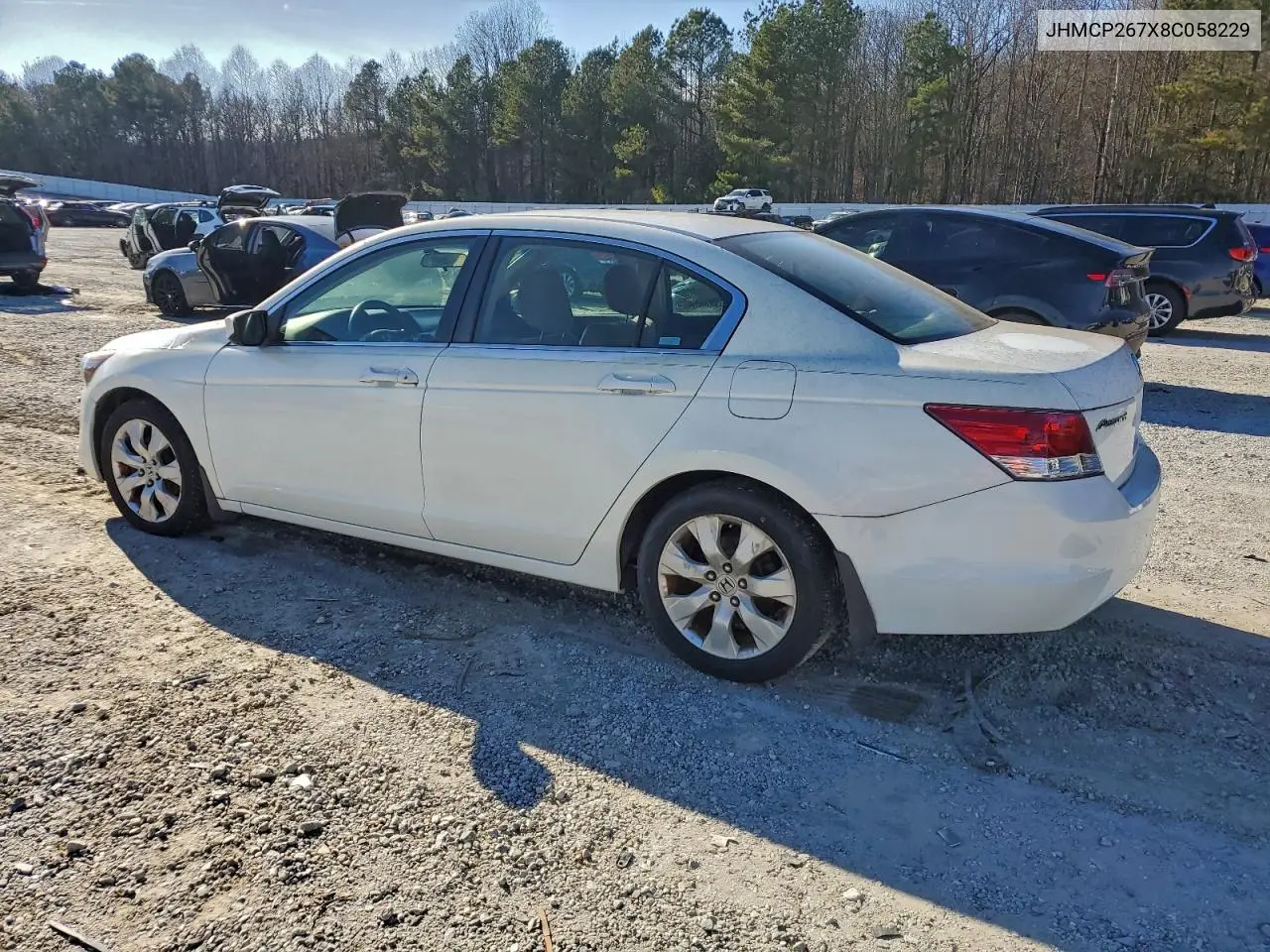 JHMCP267X8C058229 2008 Honda Accord Ex