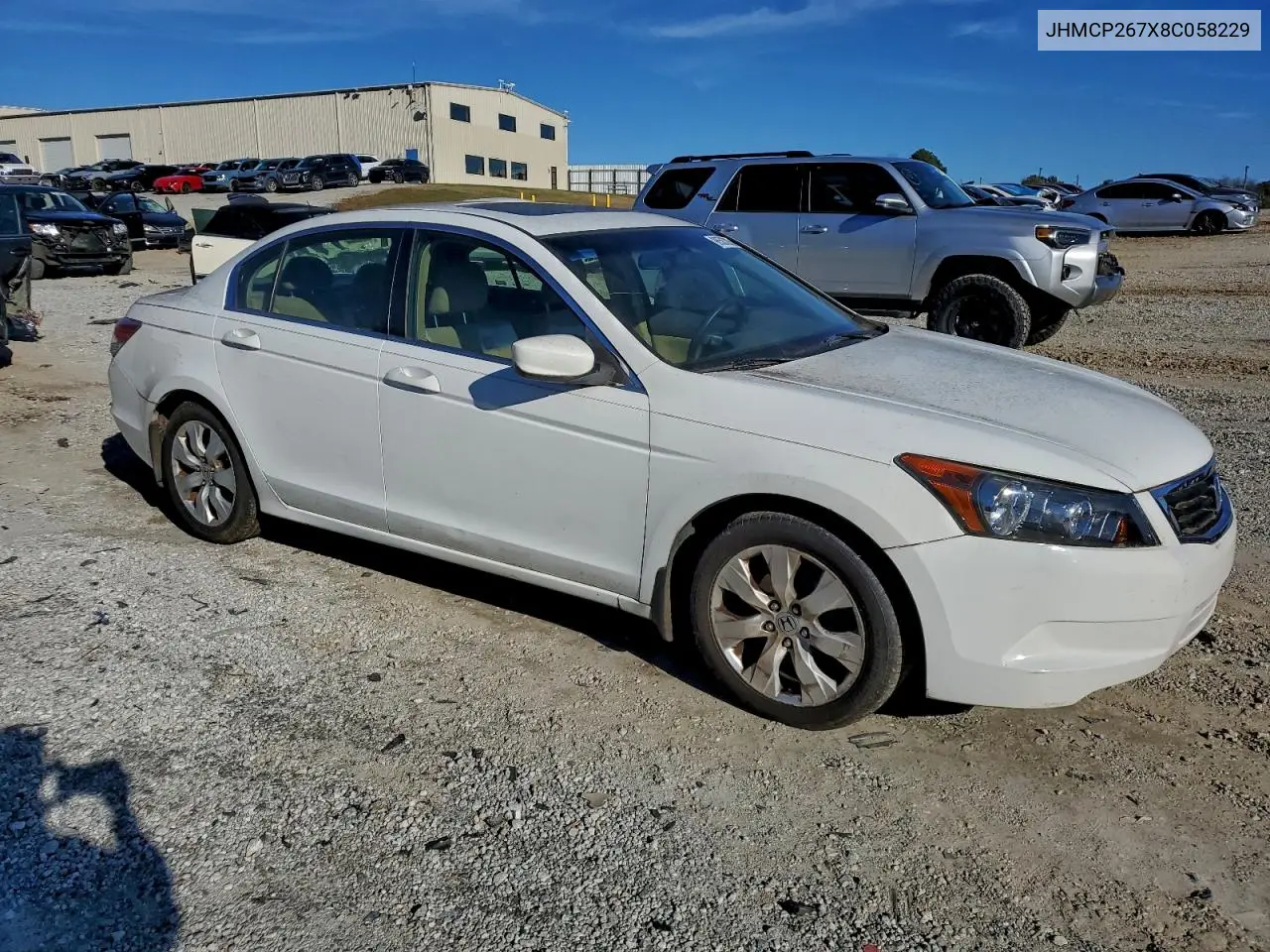 JHMCP267X8C058229 2008 Honda Accord Ex
