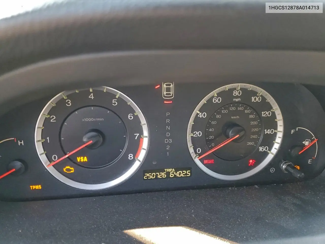 1HGCS12878A014713 2008 Honda Accord Exl