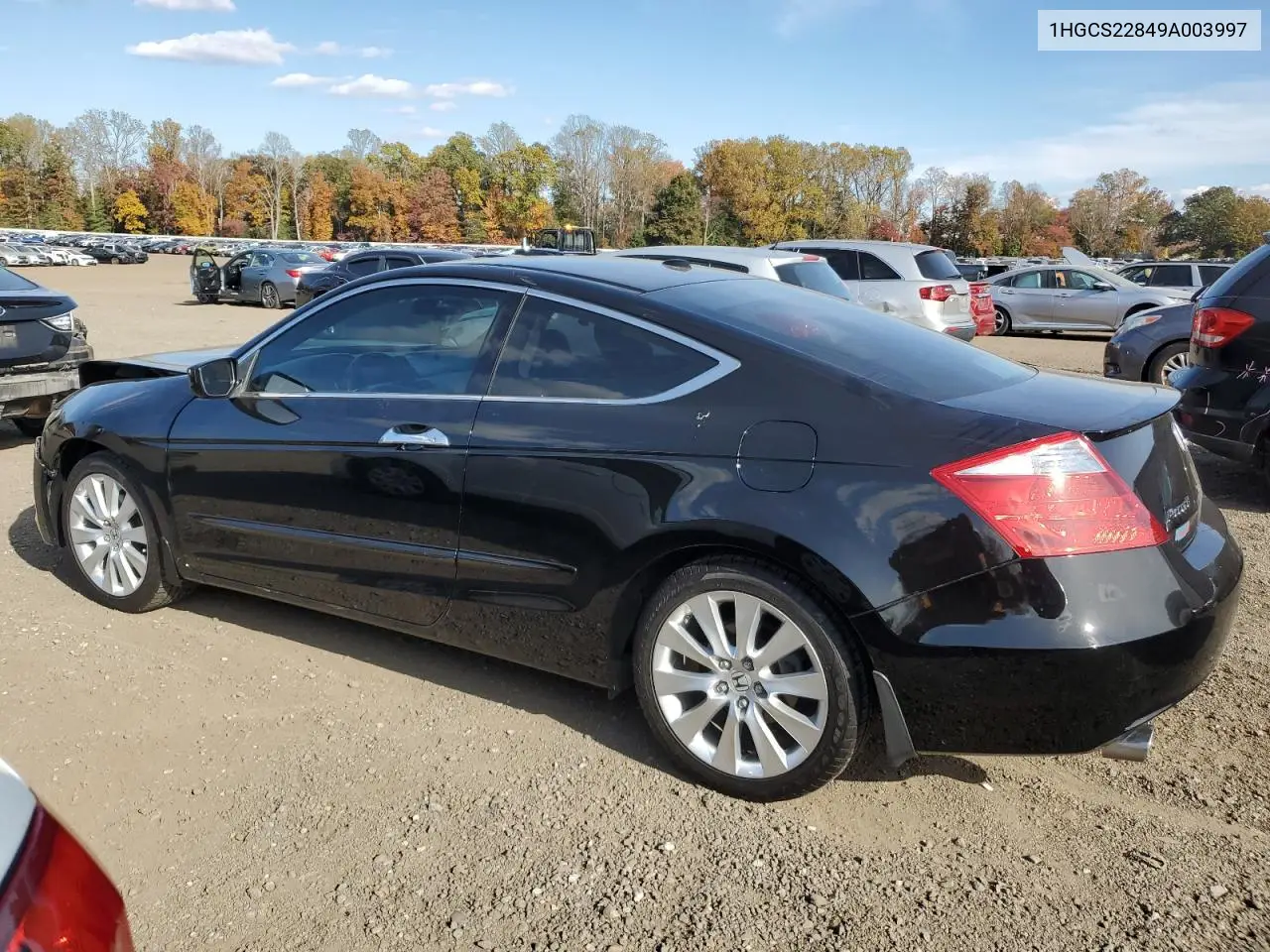 1HGCS22849A003997 2009 Honda Accord Exl