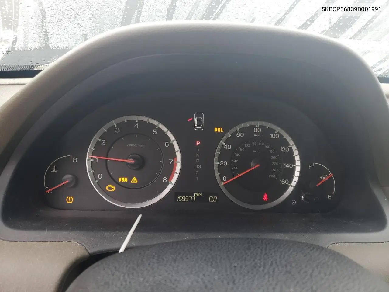 5KBCP36839B001991 2009 Honda Accord Exl