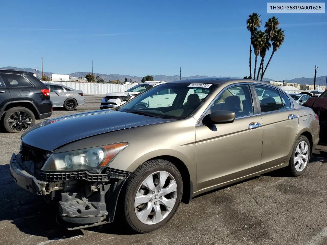 1HGCP36819A001626 2009 Honda Accord Exl
