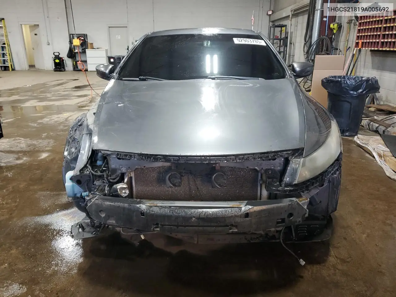 1HGCS21819A005692 2009 Honda Accord Exl