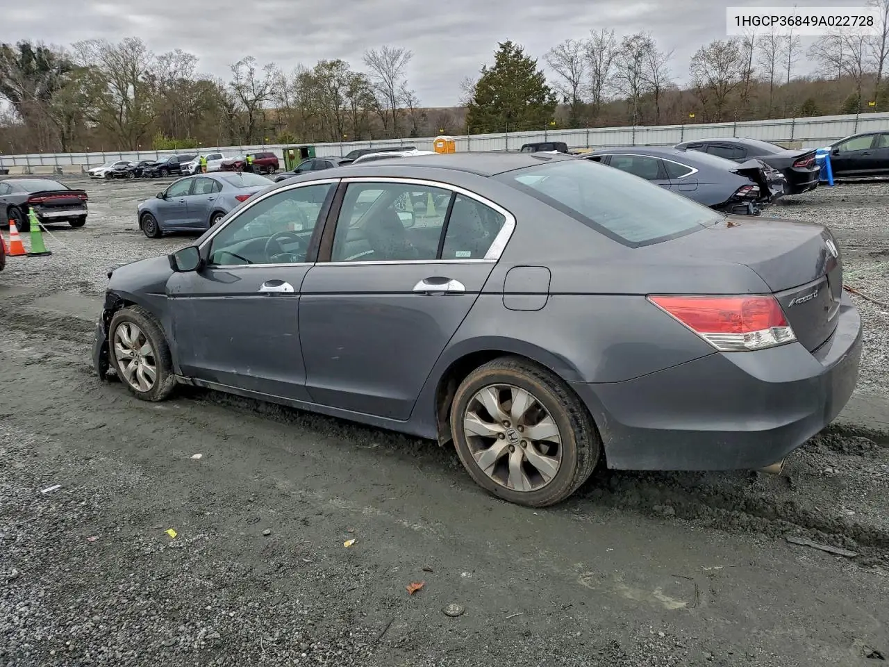 1HGCP36849A022728 2009 Honda Accord Exl