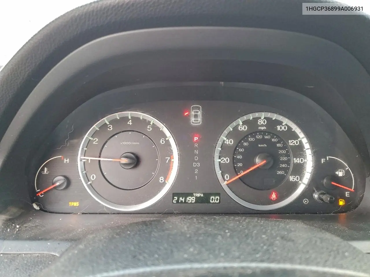1HGCP36899A006931 2009 Honda Accord Exl