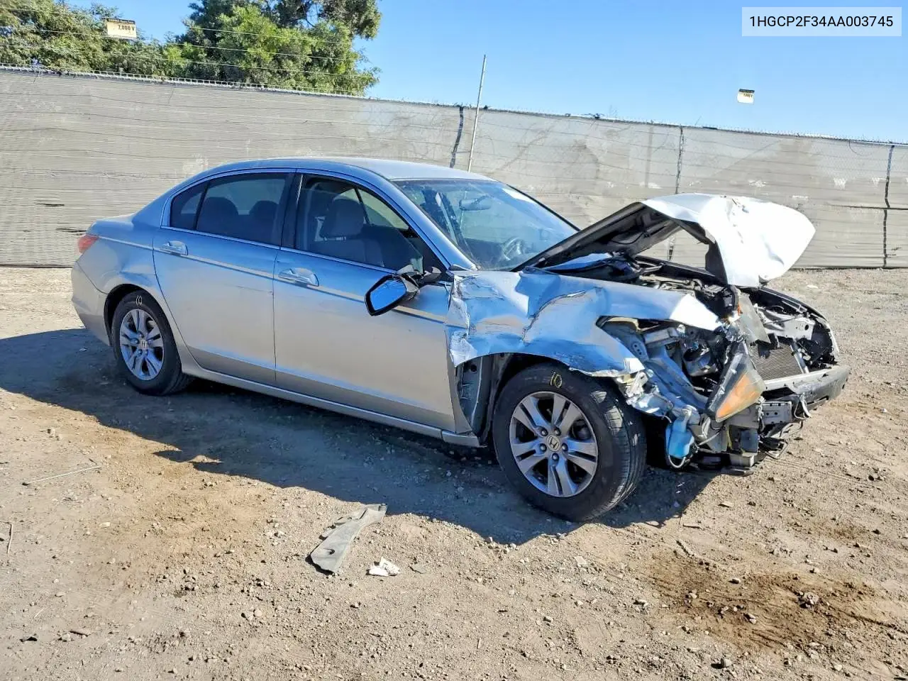 1HGCP2F34AA003745 2010 Honda Accord Lx