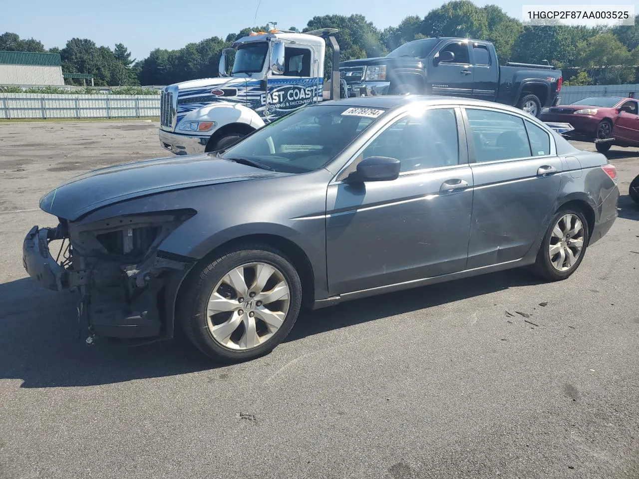 2010 Honda Accord Exl VIN: 1HGCP2F87AA003525 Lot: 68789794