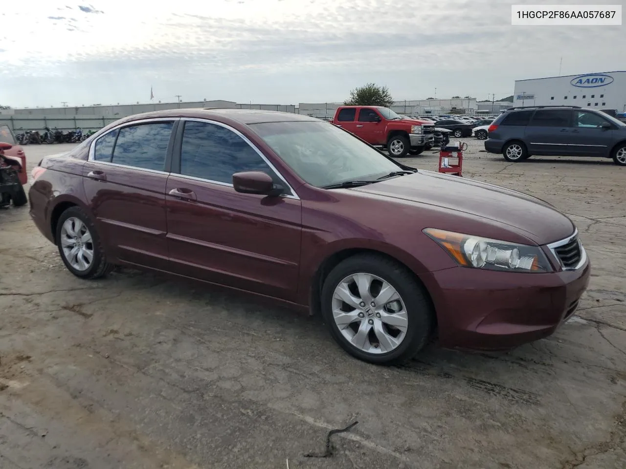 2010 Honda Accord Exl VIN: 1HGCP2F86AA057687 Lot: 70043964