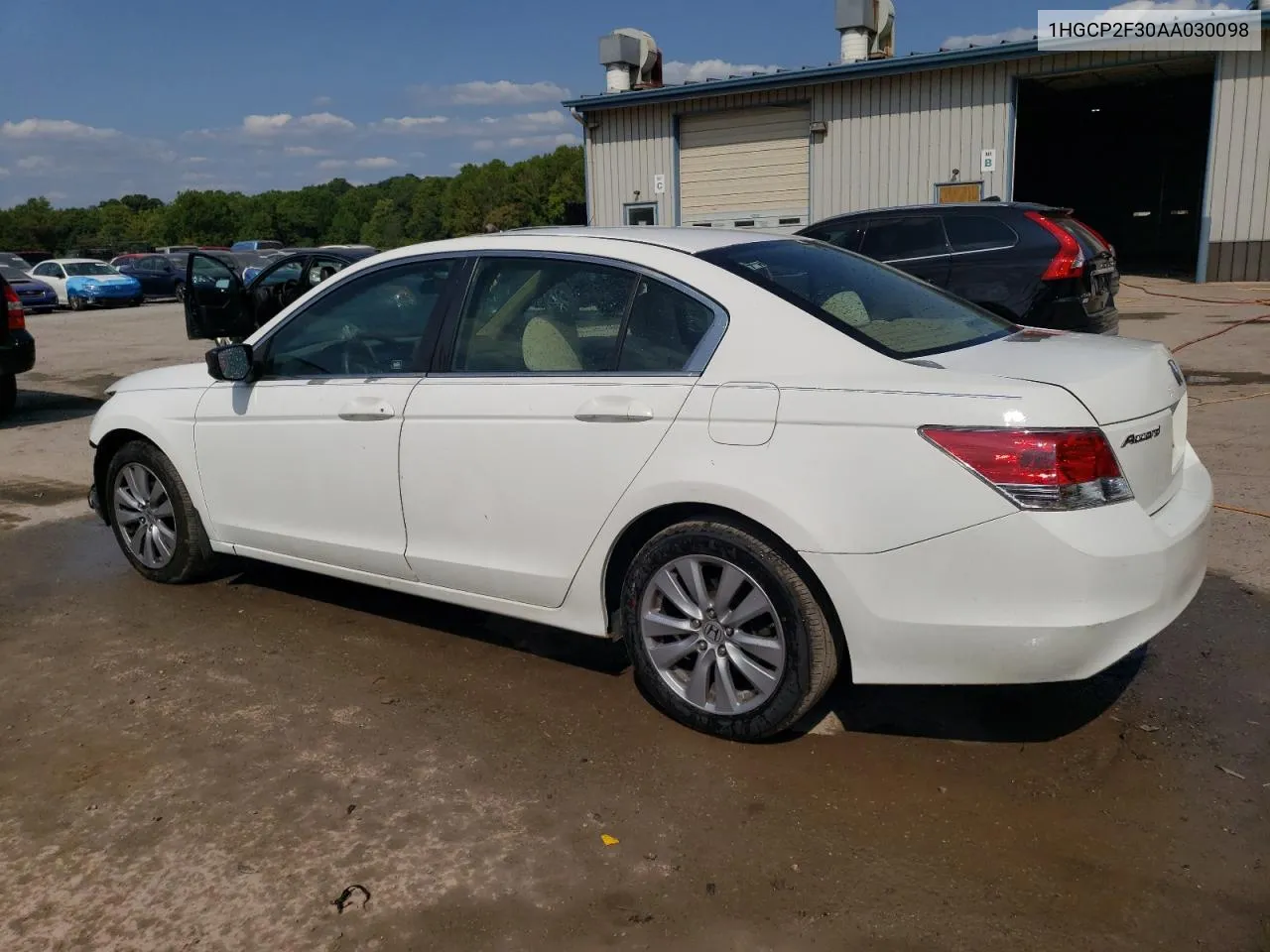 1HGCP2F30AA030098 2010 Honda Accord Lx