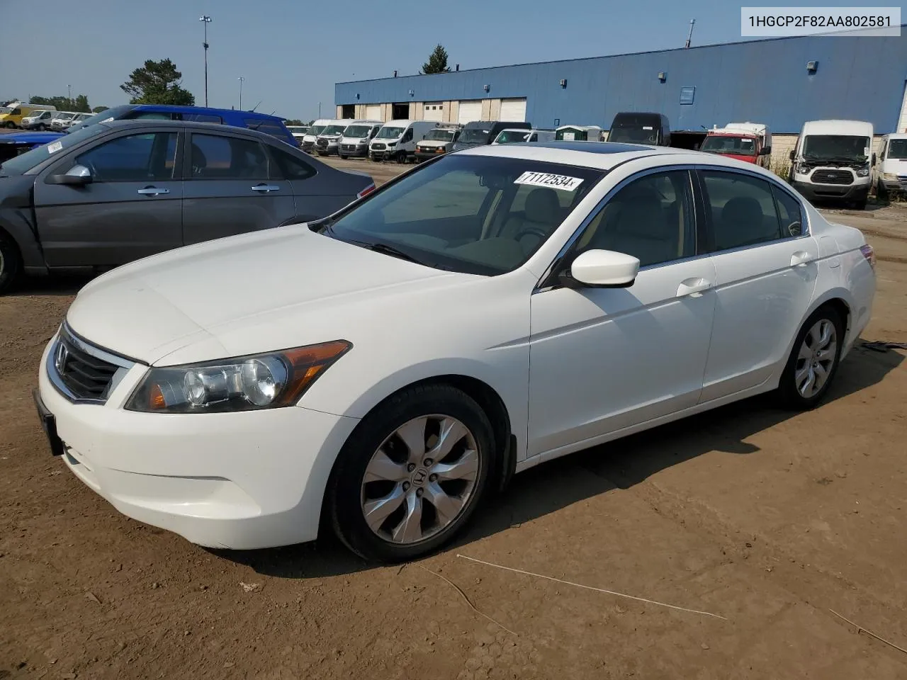 1HGCP2F82AA802581 2010 Honda Accord Exl