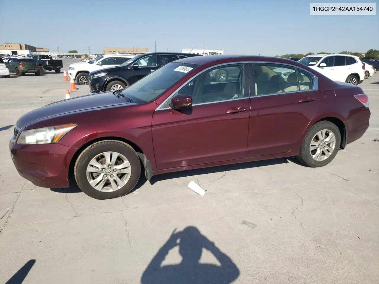 2010 Honda Accord Lxp VIN: 1HGCP2F42AA154740 Lot: 71360424