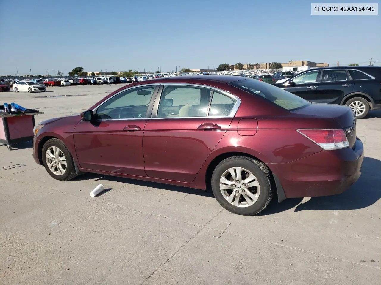 2010 Honda Accord Lxp VIN: 1HGCP2F42AA154740 Lot: 71360424