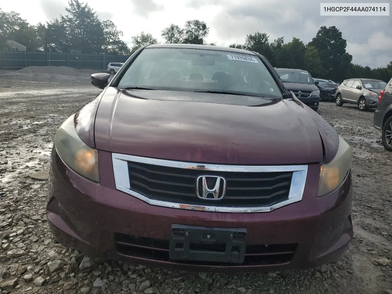 2010 Honda Accord Lxp VIN: 1HGCP2F44AA074114 Lot: 71935834