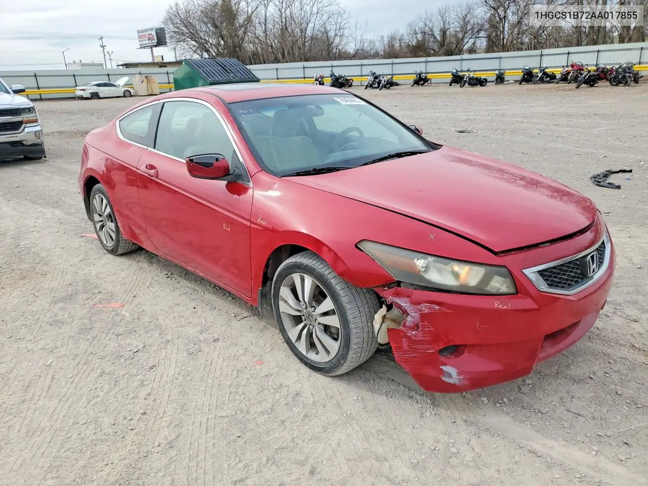 1HGCS1B72AA017855 2010 Honda Accord Ex
