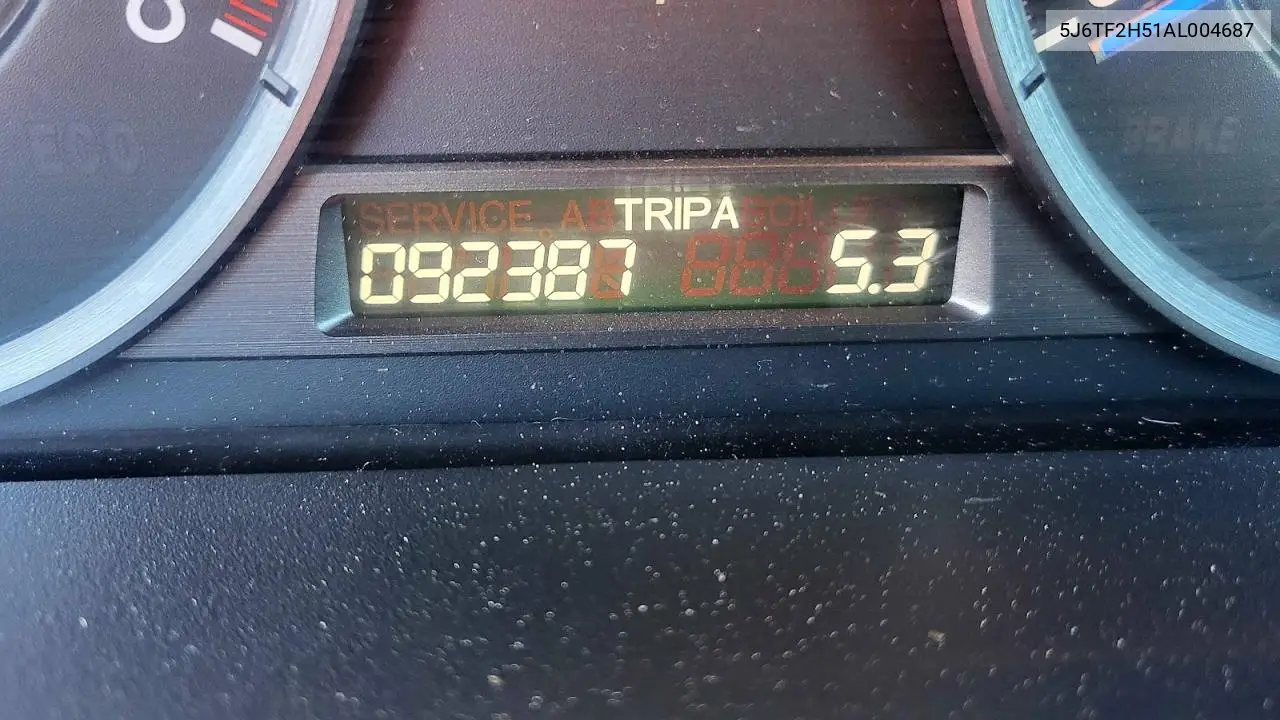 5J6TF2H51AL004687 2010 Honda Accord Crosstour Exl