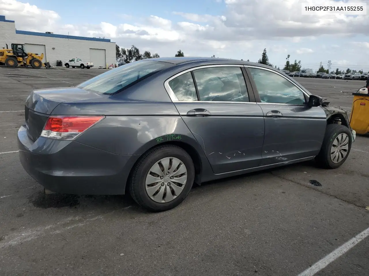 1HGCP2F31AA155255 2010 Honda Accord Lx