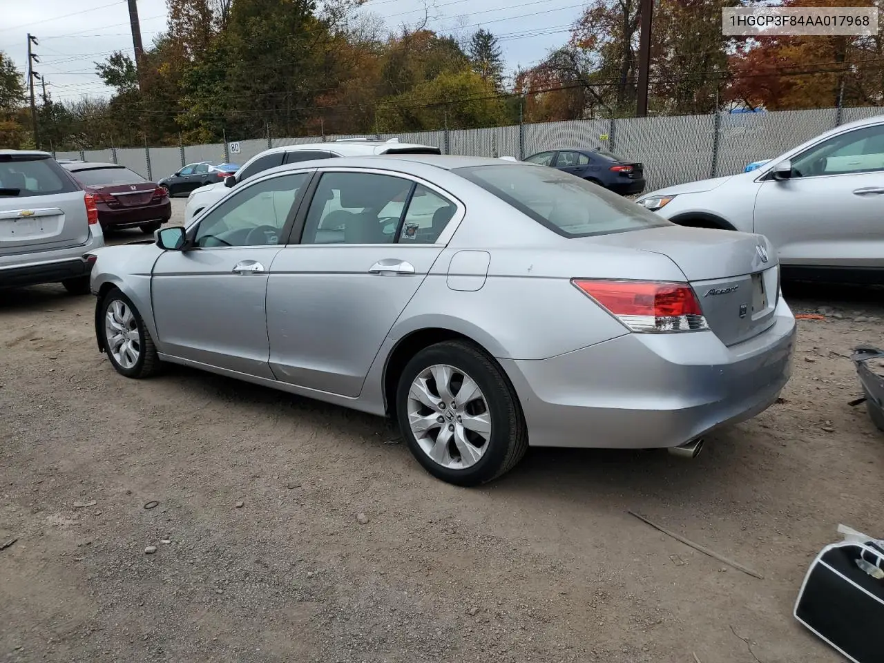 1HGCP3F84AA017968 2010 Honda Accord Exl