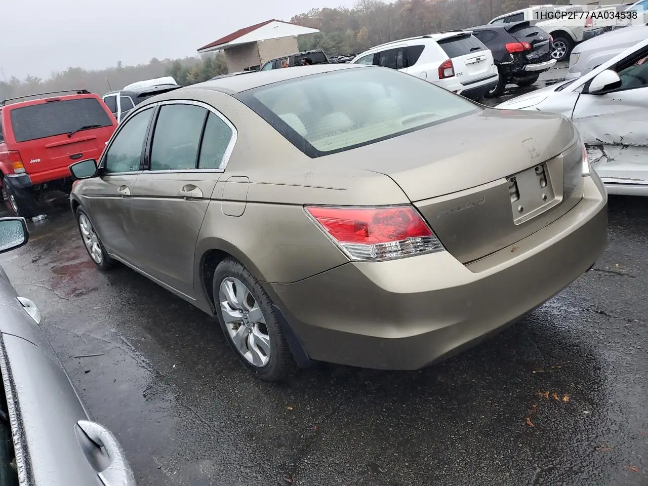 1HGCP2F77AA034538 2010 Honda Accord Ex