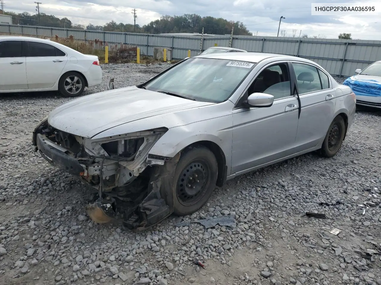 1HGCP2F30AA036595 2010 Honda Accord Lx