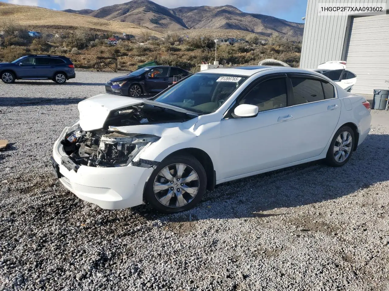 1HGCP2F7XAA093602 2010 Honda Accord Ex
