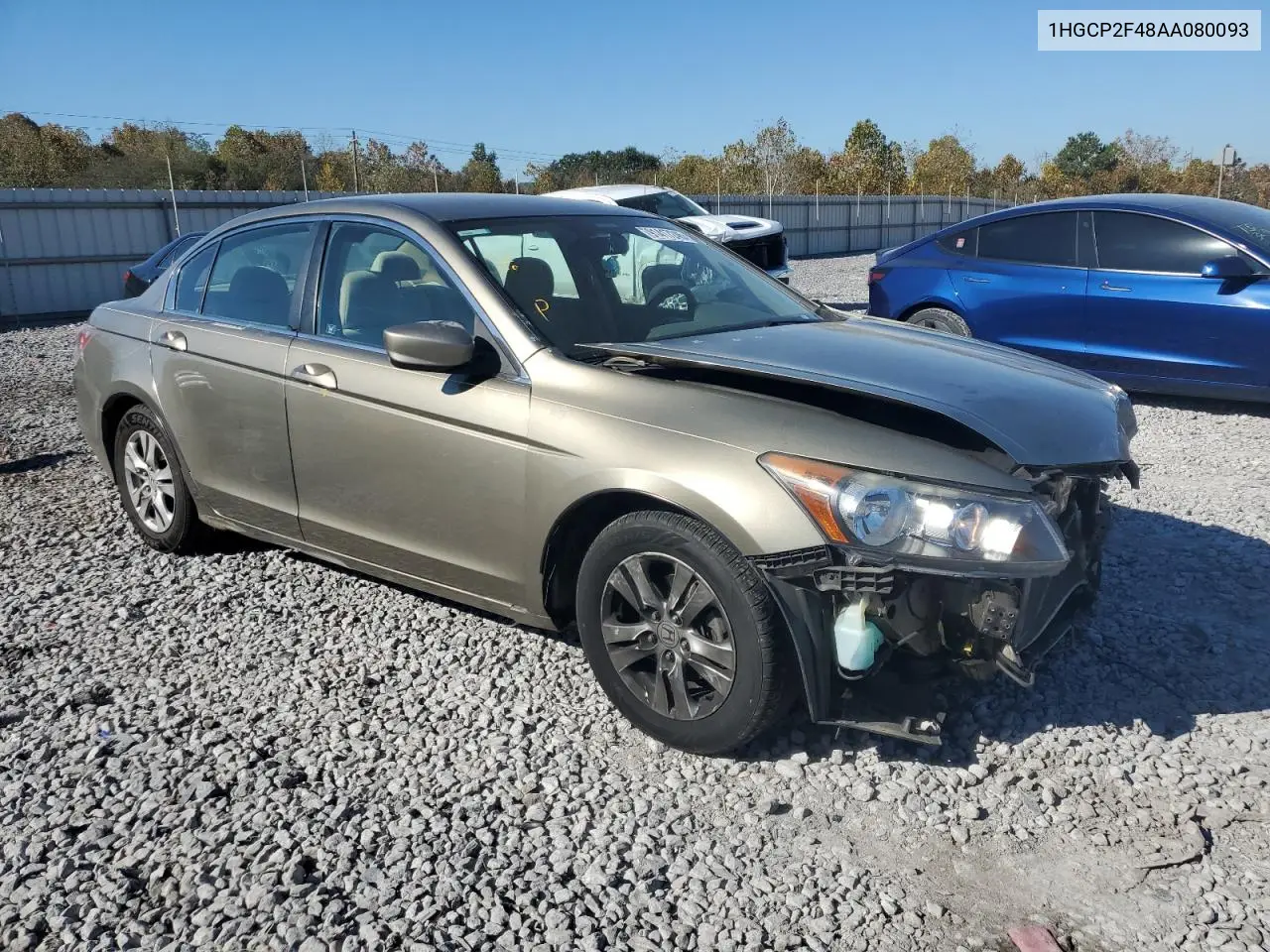 1HGCP2F48AA080093 2010 Honda Accord Lxp