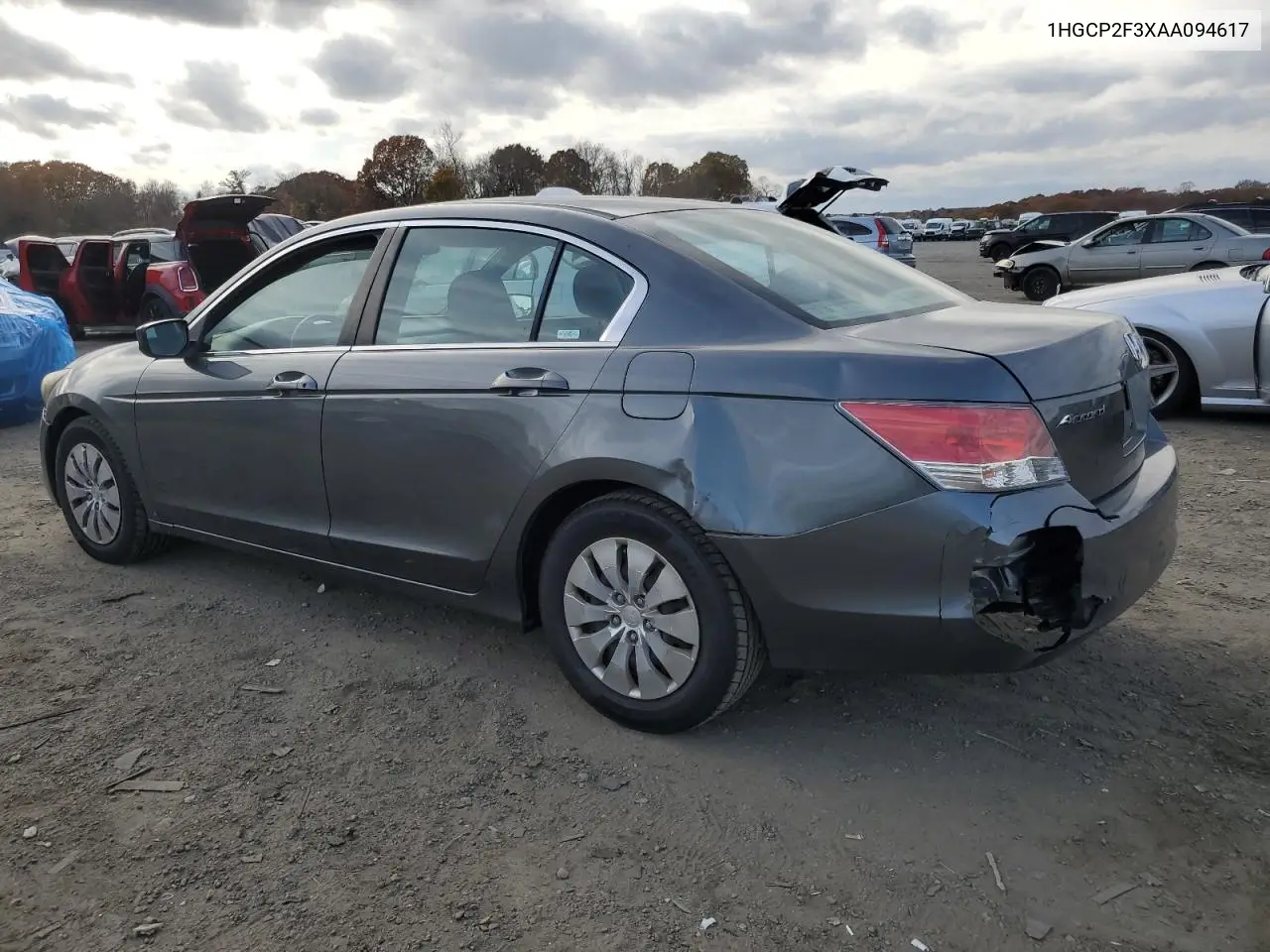 1HGCP2F3XAA094617 2010 Honda Accord Lx
