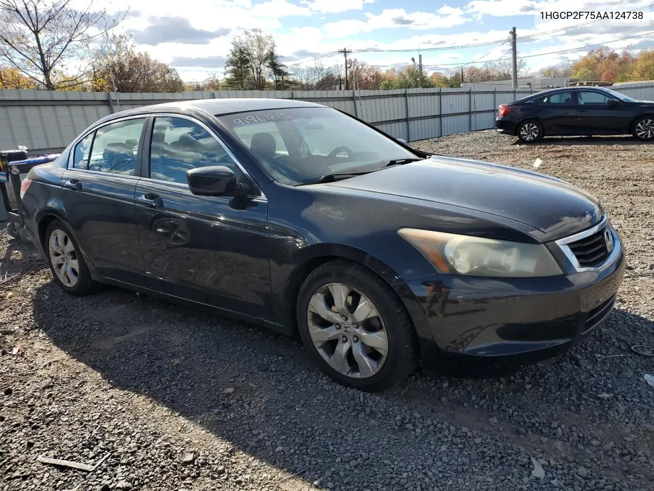 1HGCP2F75AA124738 2010 Honda Accord Ex