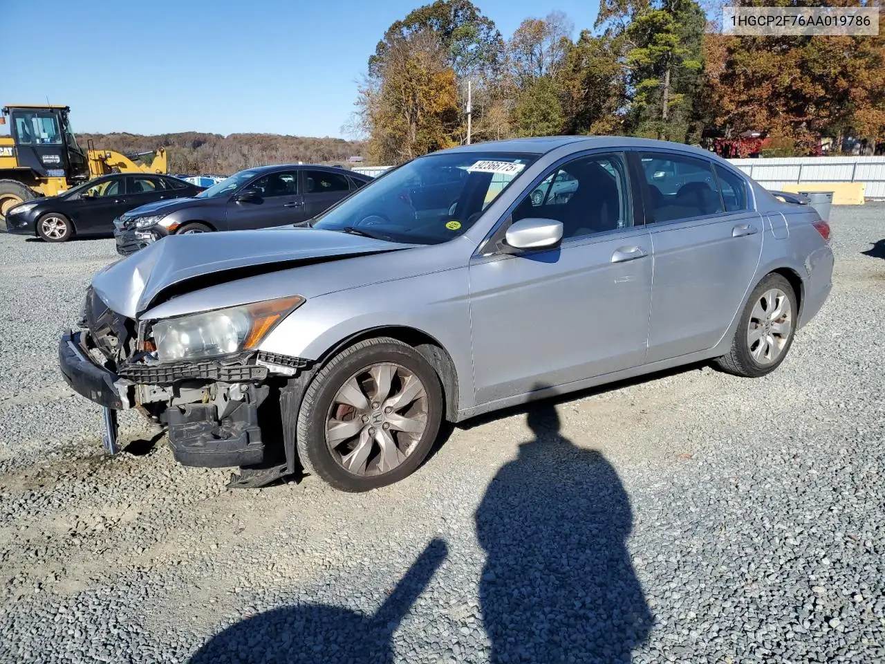 1HGCP2F76AA019786 2010 Honda Accord Ex