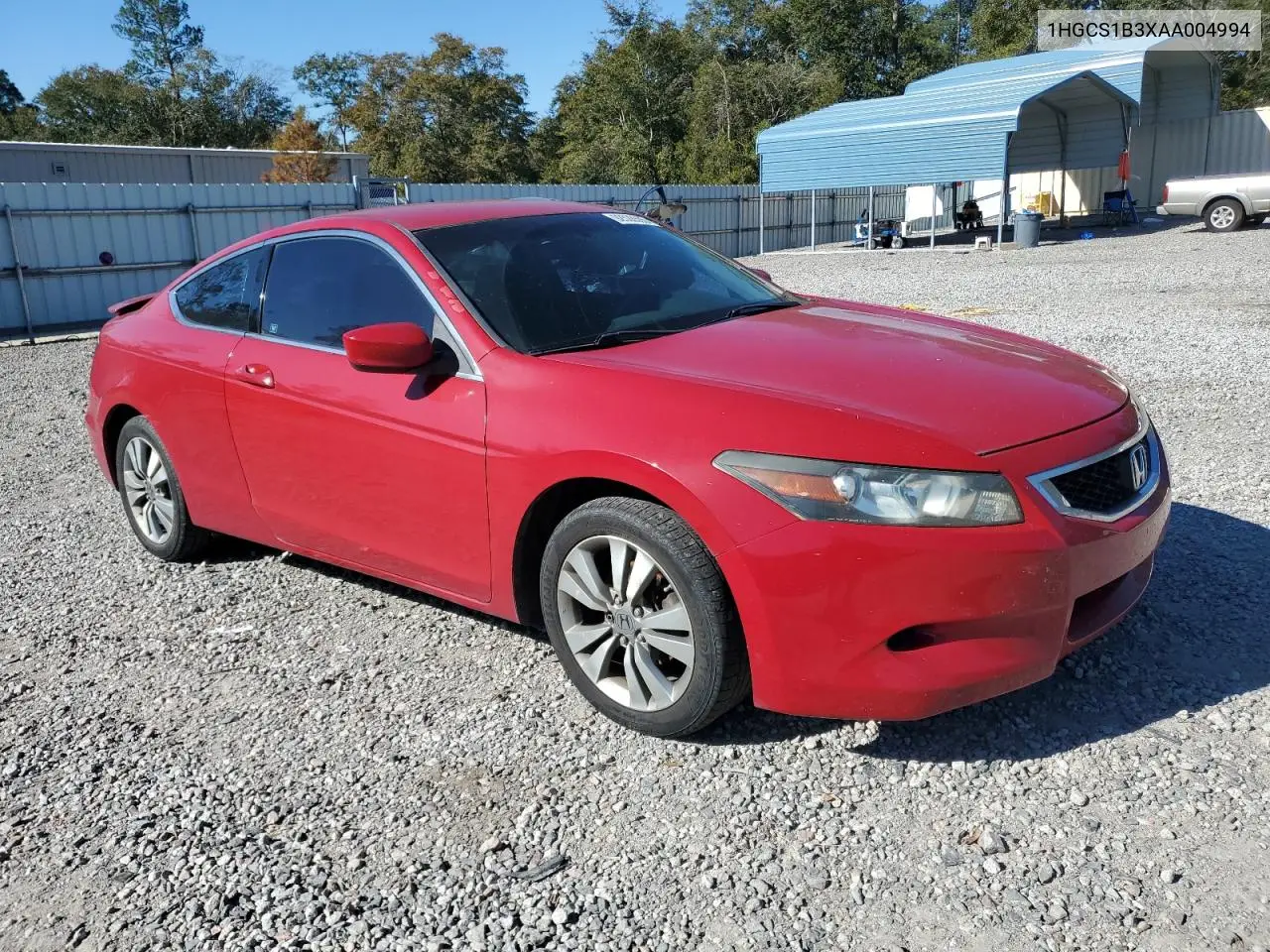 1HGCS1B3XAA004994 2010 Honda Accord Lx