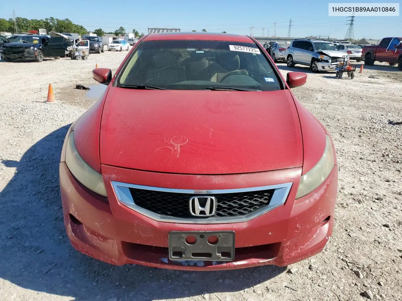 1HGCS1B89AA010846 2010 Honda Accord Exl